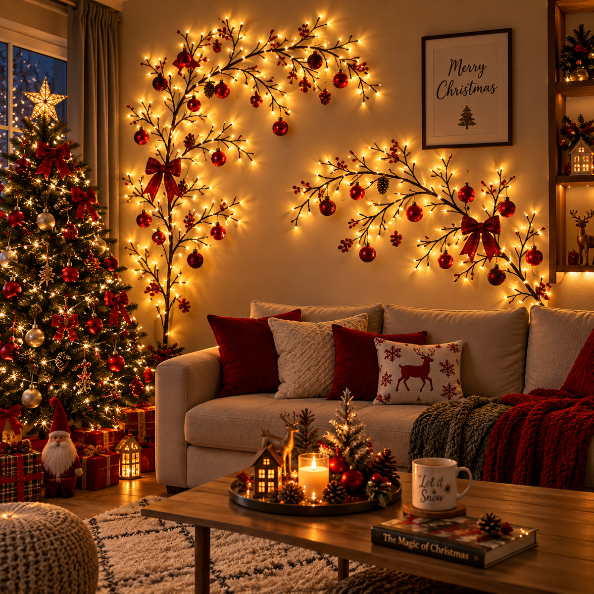 Glownelle™ Fairy Branch Lights – Warm Christmas Glow